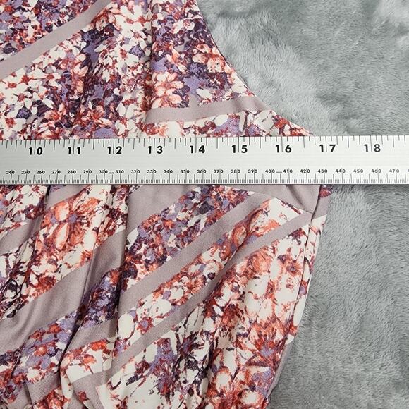 Maurices Dress Womens 0/0X Pink Purple Floral Halter Maxi Blouson Elastic Waist - Picture 8 of 11